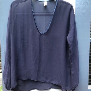 Navy sheer tunic